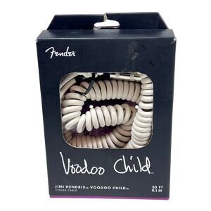 Fender Jimi Hendrix Voodoo Child Coiled Guitar Instrument Cable 30 Ft White